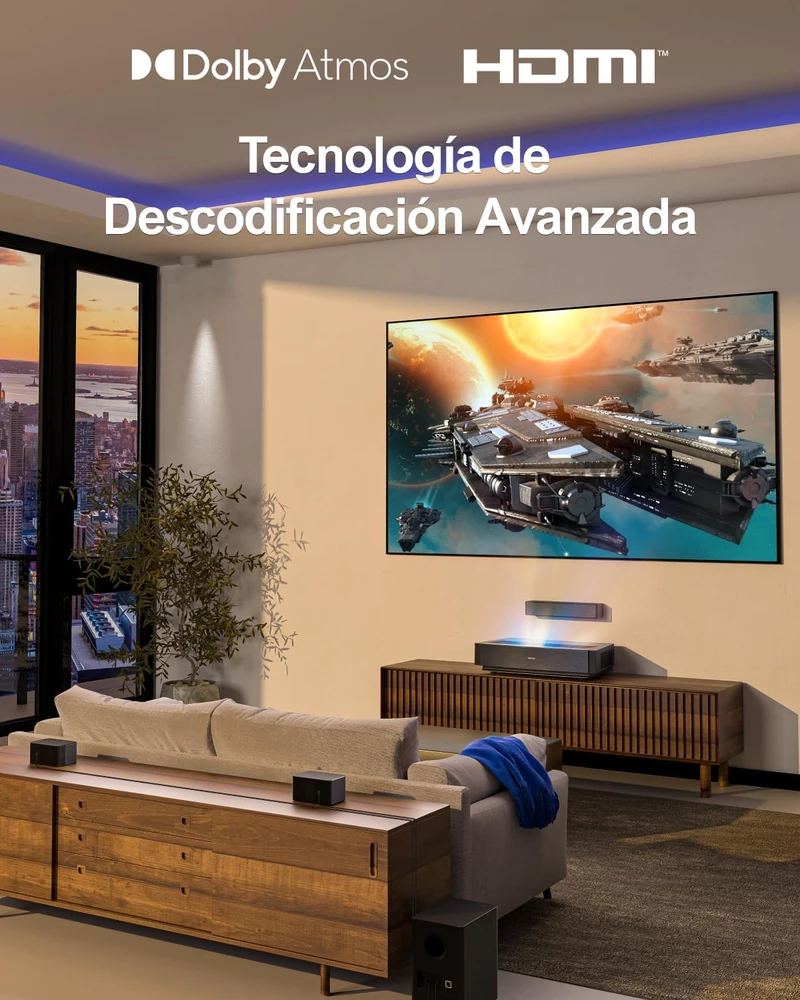 Namų kino sistema ULTIMEA namų kino garso sistema su Dolby Atmos, 5.1 kan. erdvinis garsas, HDMI-eARC, Bluetooth, Poseidon D60