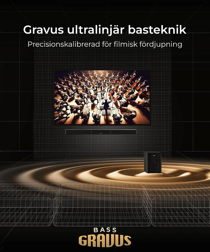 Namų kino sistema ULTIMEA namų kino garso juosta 5.1.2 Dolby Atmos 530 W Skywave X40