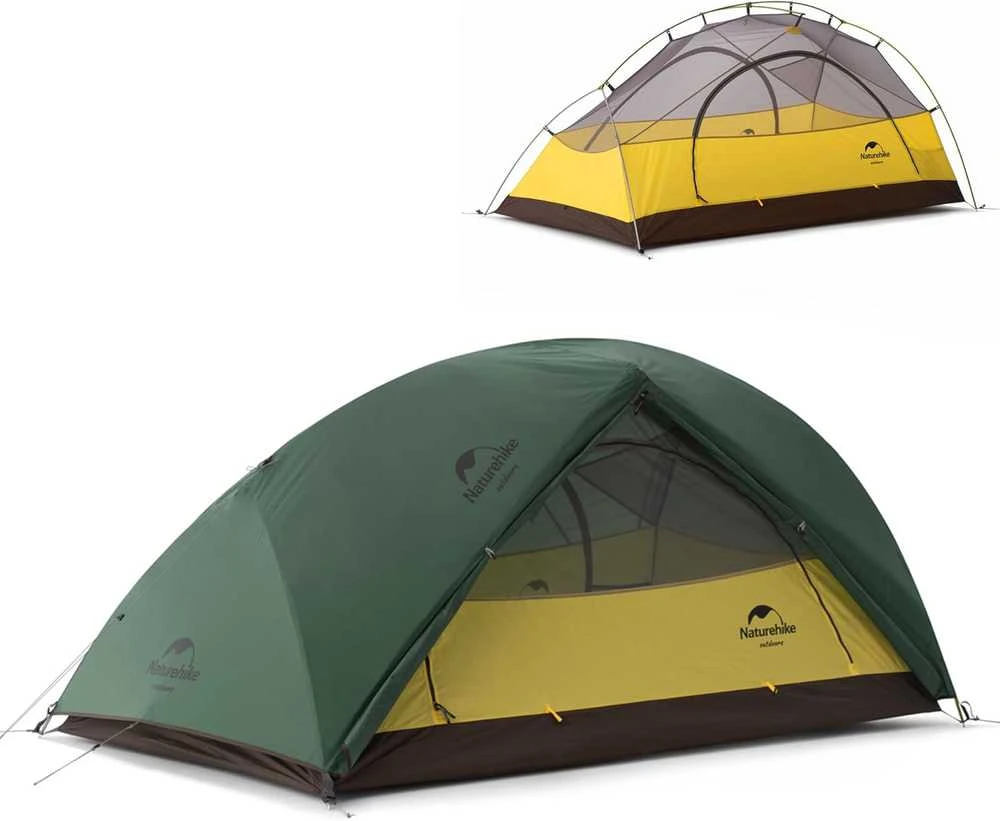 Naturehike dvivietė itin lengva stovyklavimo palapinė, silikonizuotas 20D nailonas, 4 sezonų, Star River