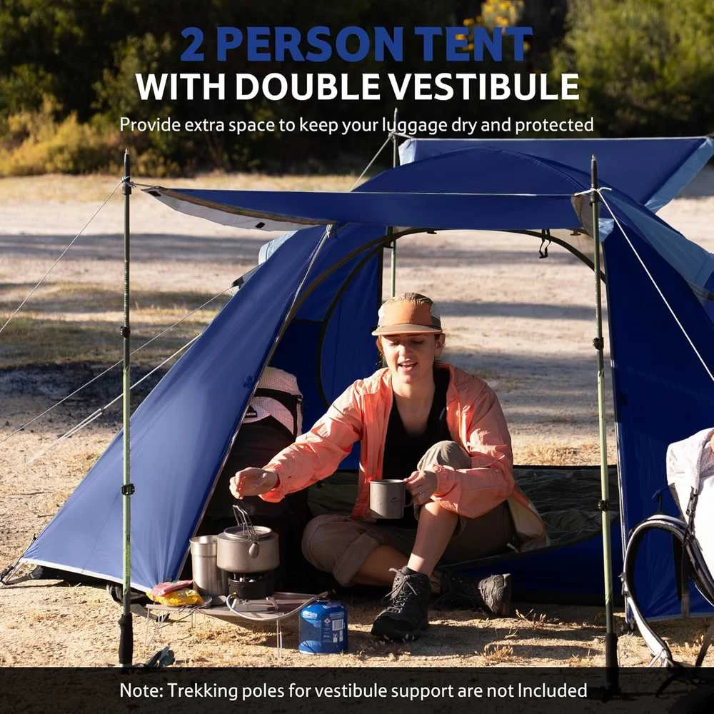 Naturehike kupolinė palapinė Bleik B 2–3 asmenims, 3 sezonų, 2 įėjimai, 2,55 kg