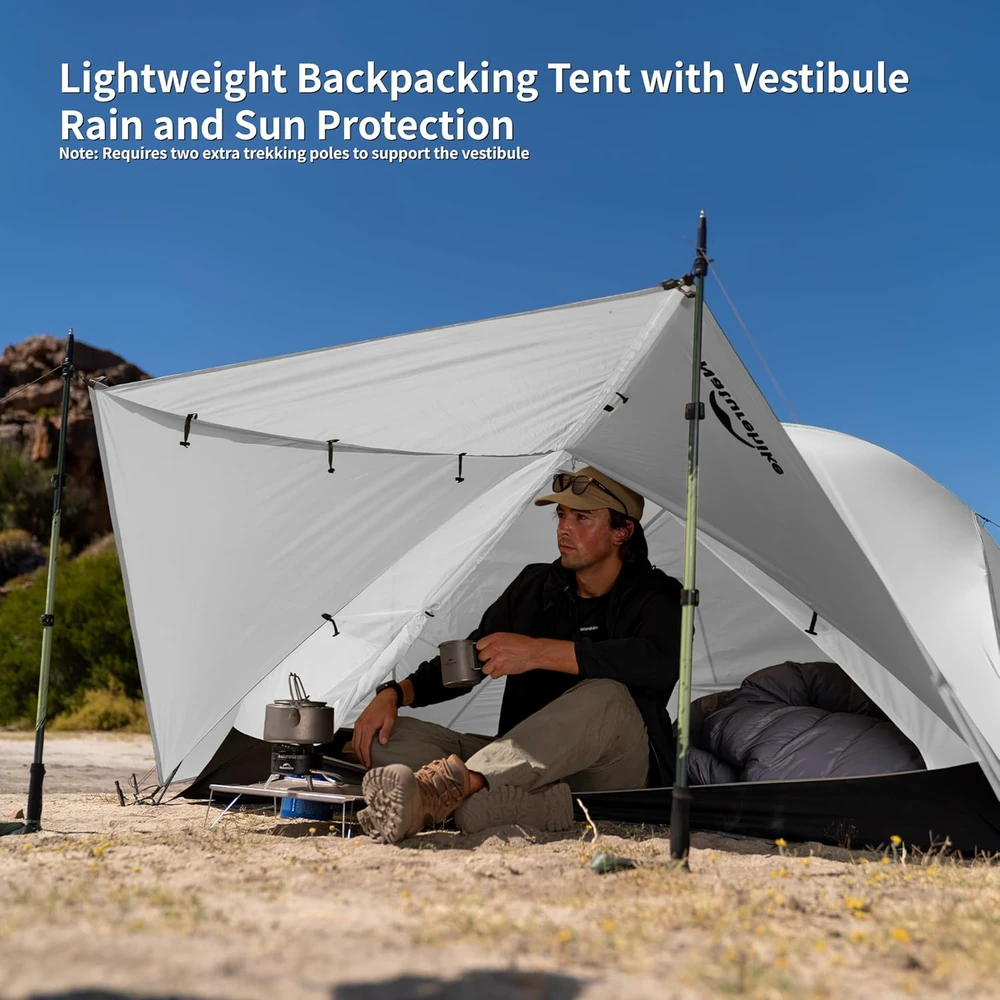 Naturehike kupolinė ultralengva vienvietė turistinė palapinė, atspari vandeniui, 3–4 sezonų, Mongar Pro