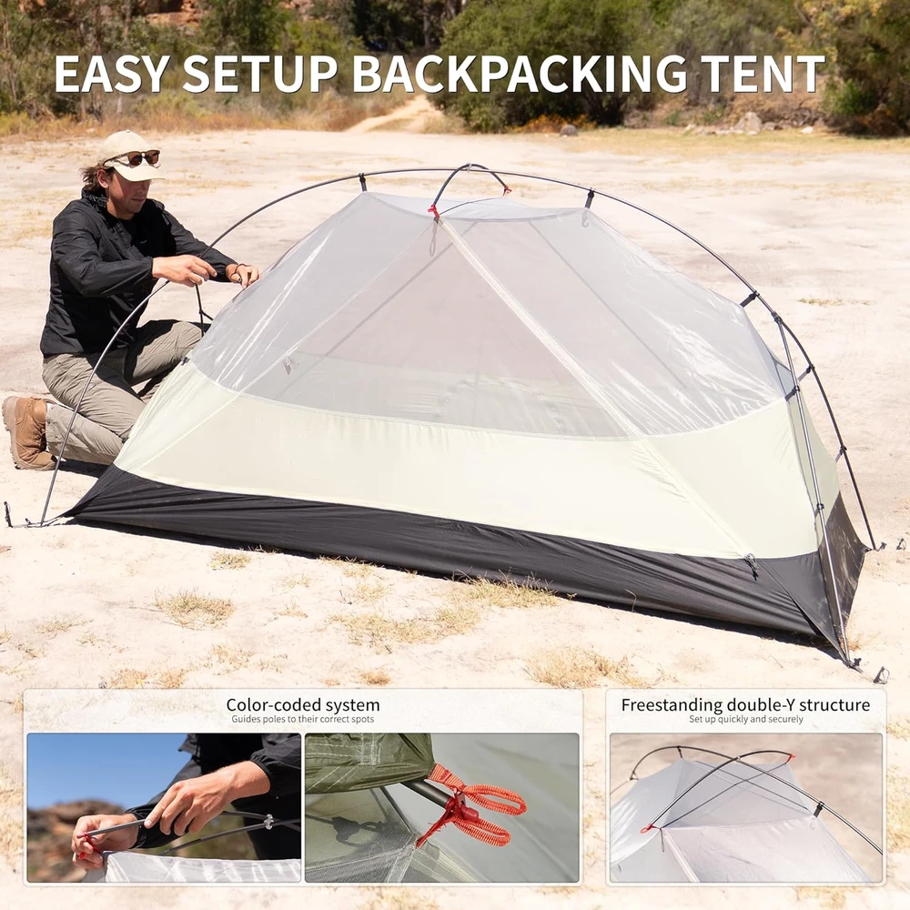 Naturehike palapinė Mongar Pro, 1,8kg, viena vieta, 3 sezonai, CNK2550WS037
