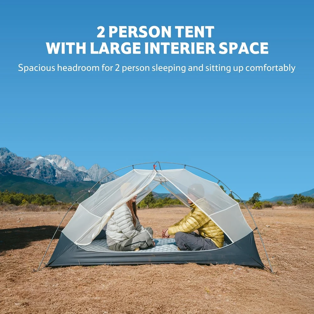Naturehike ultralengva dviguba palapinė 2 asmenims, 3–4 sezonų, Mongar UL