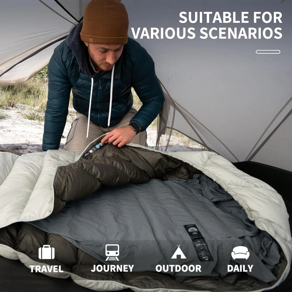 Naturehike ultralengvas miegmaišio įdėklas 80 x 210 cm, 128 g, nailonas, mėlynas