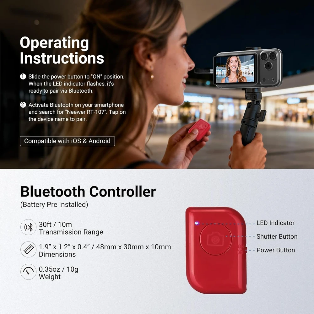 NEEWER išmaniojo telefono magnetinis monitorius asmenukėms, 4 colių 600 nitų, USB-C, M4U