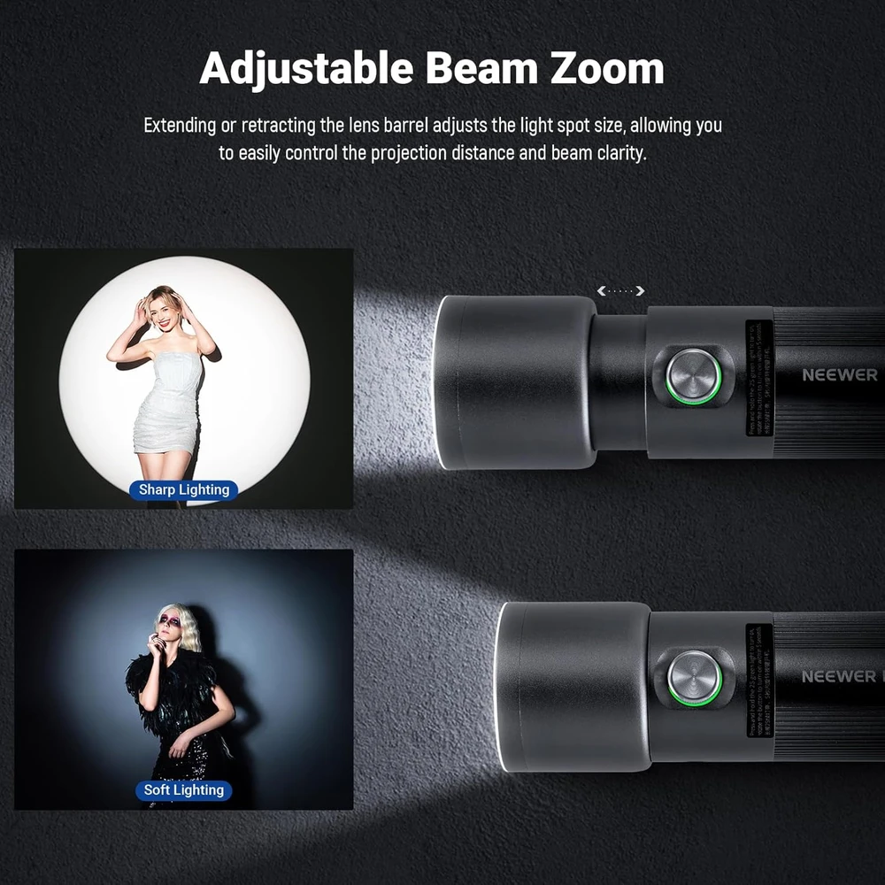 NEEWER LED fotografijos lempa 10 W, 7500 mAh, 4 spalvų režimai, USB-C įkrovimas, FL10