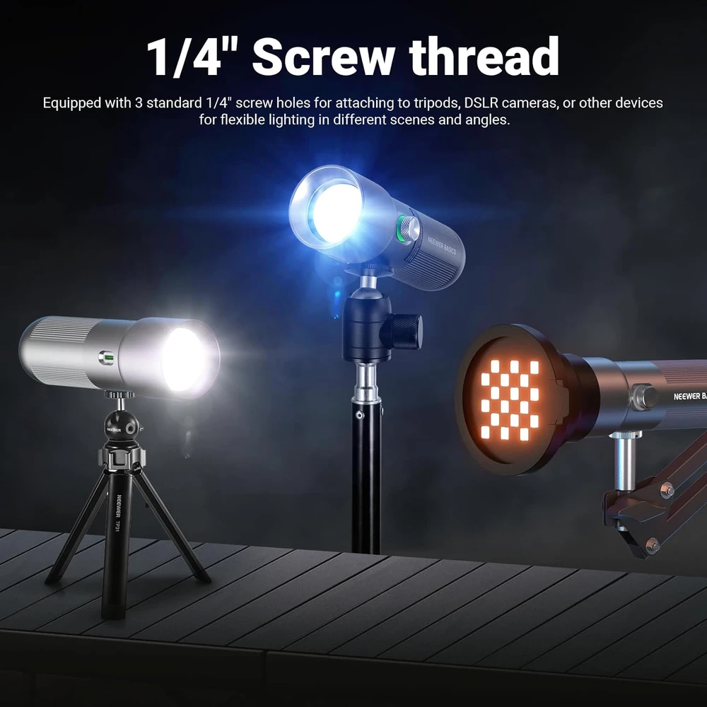 NEEWER LED fotografijos lempa 10 W, 7500 mAh, 4 spalvų režimai, USB-C įkrovimas, FL10