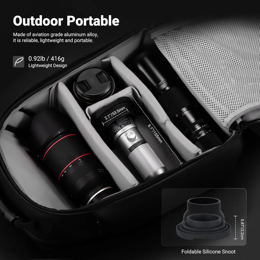 NEEWER LED fotografijos lempa 10 W, 7500 mAh, 4 spalvų režimai, USB-C įkrovimas, FL10