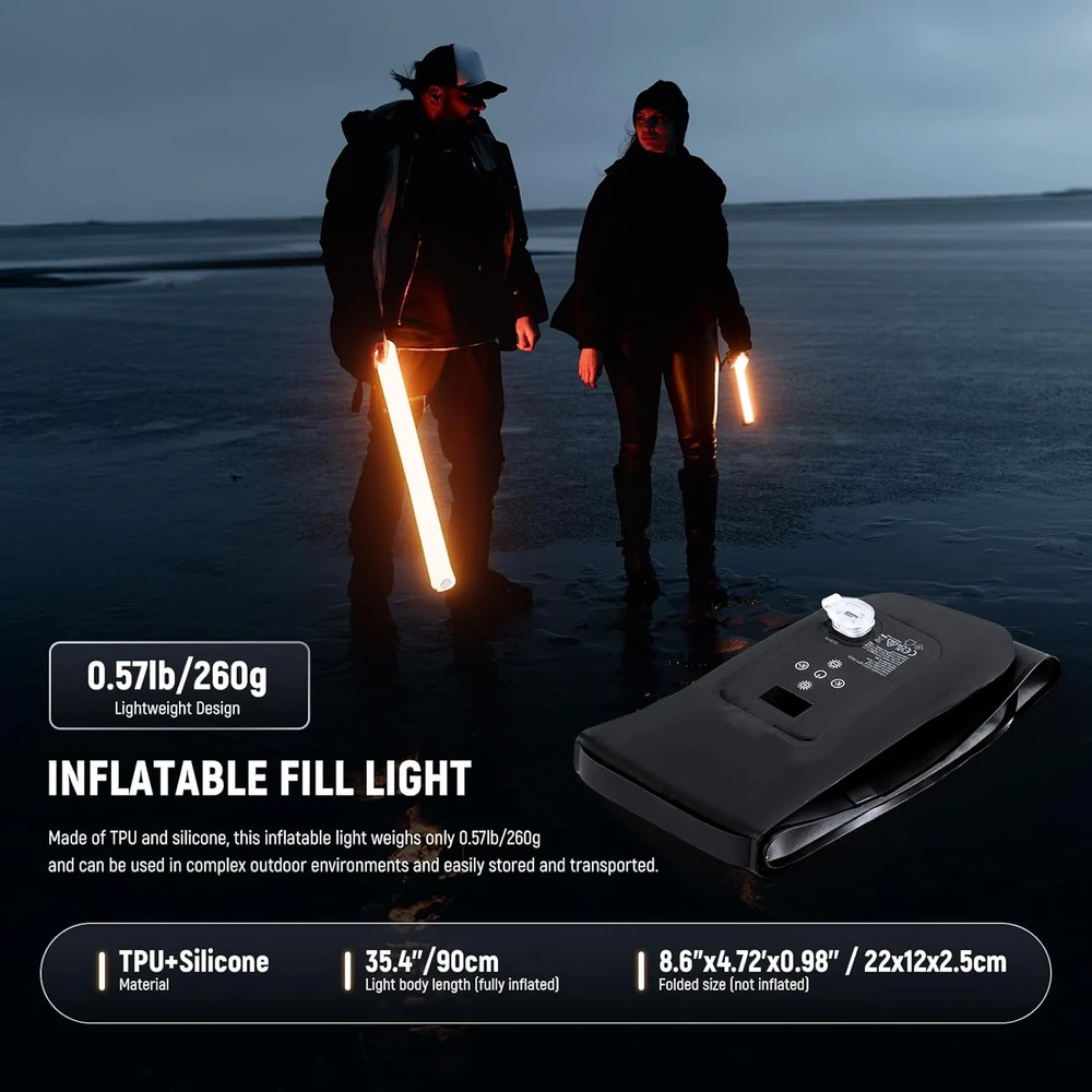 NEEWER LED šviesos lazda 90 cm, dvikolorė, 21 W, 2500 mAh, USB-C, GC21B