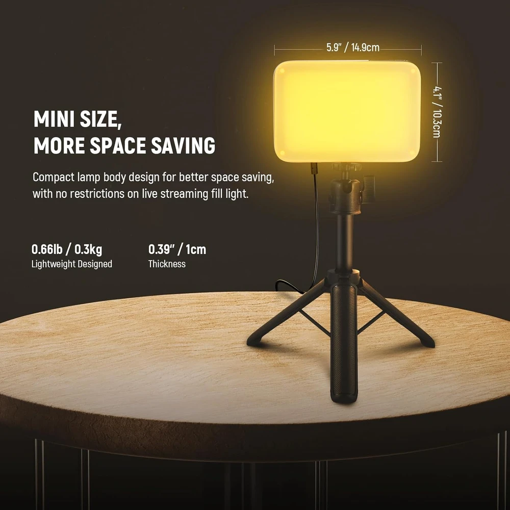 NEEWER LED šviestuvų rinkinys BP66, 66 LED, reguliuojamas, 10 W, USB, stalo ir vaizdo konferencijoms