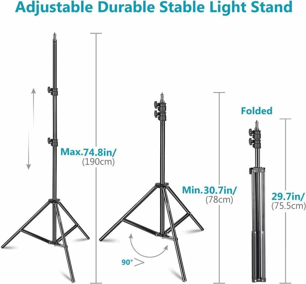 NEEWER SRP18-2.4G 18" LED žiedinė lempa 42 W su stovu ir telefono laikikliu