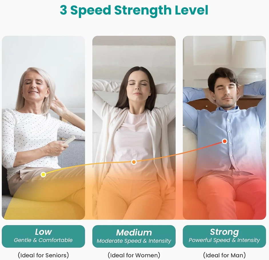 Nekteck Shiatsu masažinė pagalvė su šildymu, 8 masažinėmis galvutėmis, LMS-801
