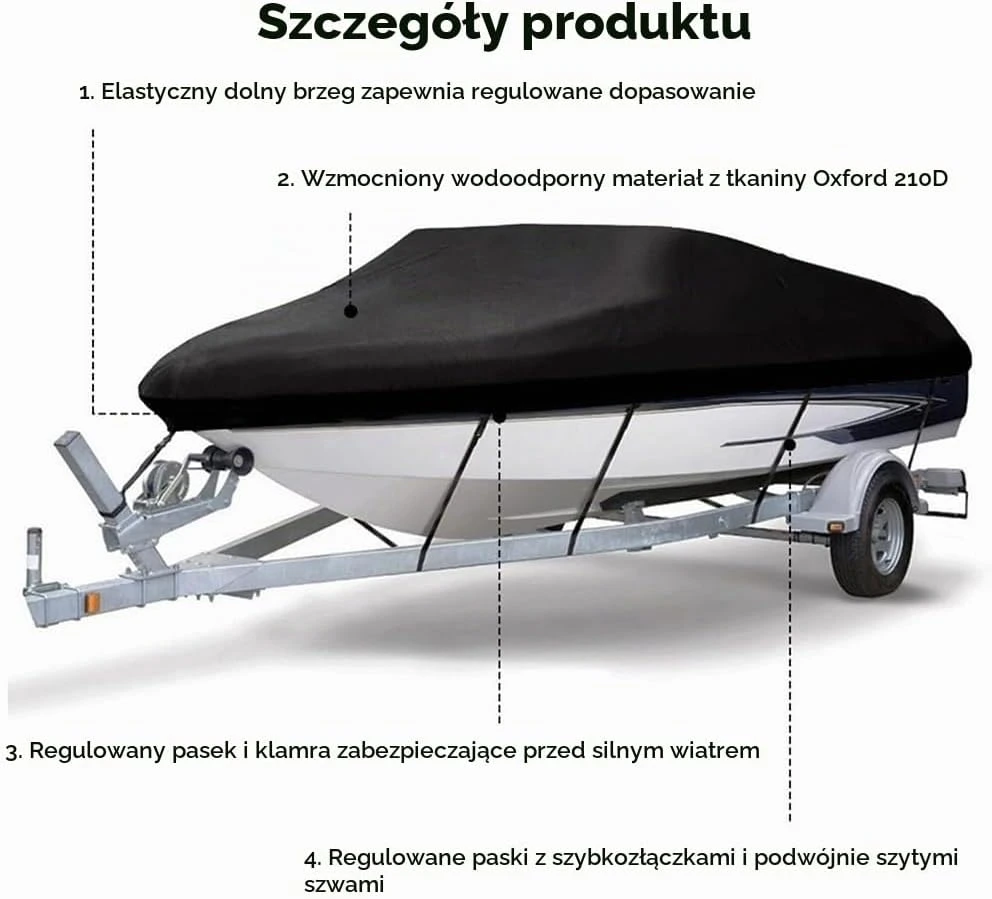 NEWFUN valties uždangalas 17–19 pėdų, 600 x 310 cm, 420D Oxford, juodas