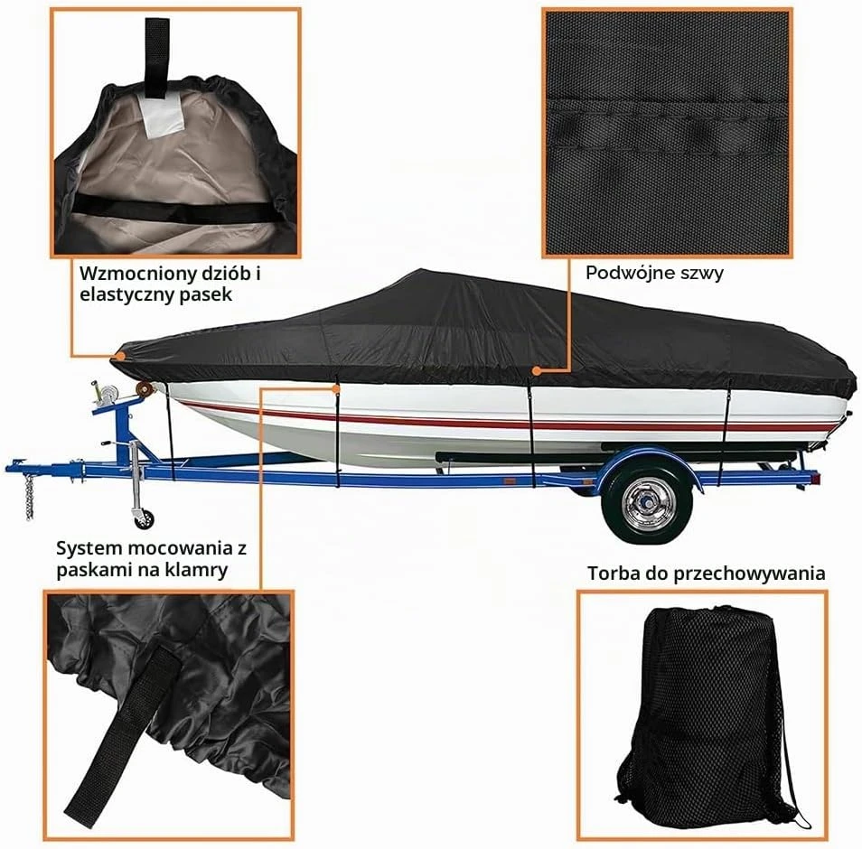NEWFUN valties uždangalas 17–19 pėdų, 600 x 310 cm, 420D Oxford, juodas