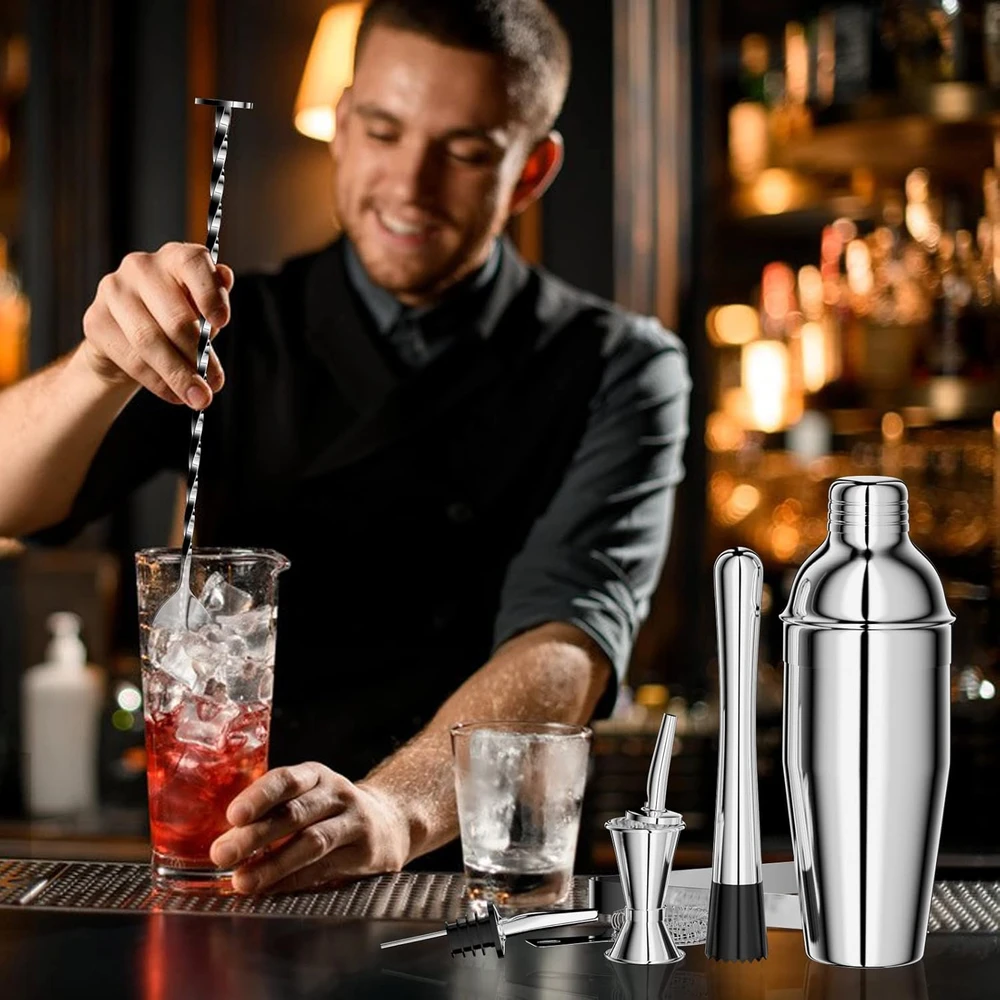Newpop kokteilių plaktuvo rinkinys iš nerūdijančiojo plieno, 750 cl, AE001