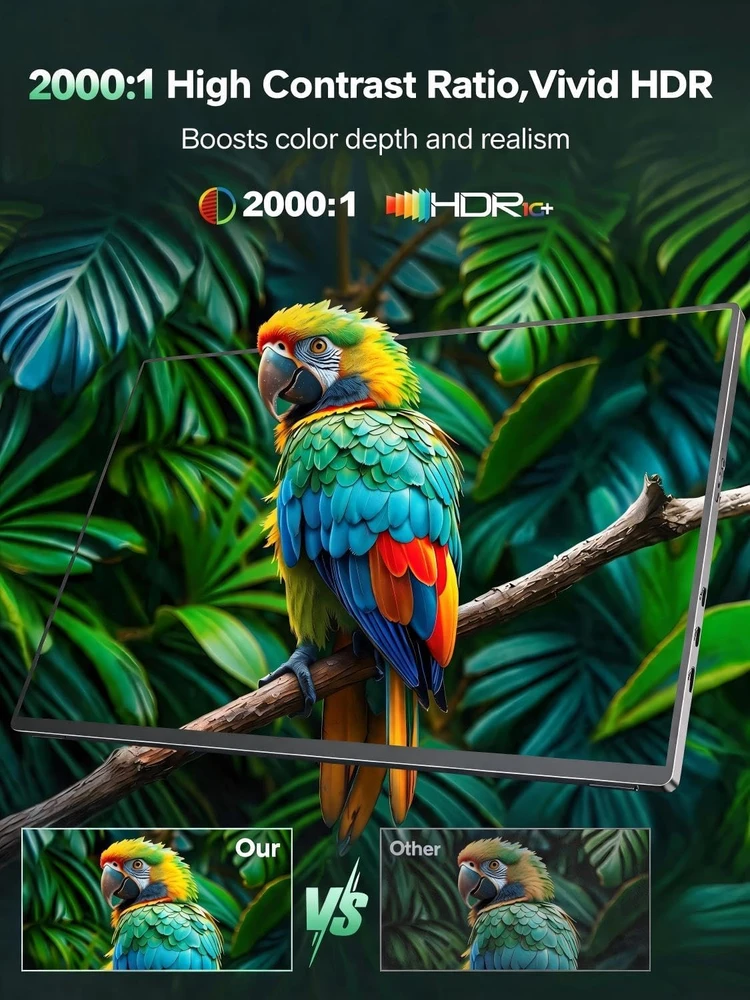 Newsoul nešiojamasis 16 col. 4K UHD IPS monitorius 1200 nitų 160T06
