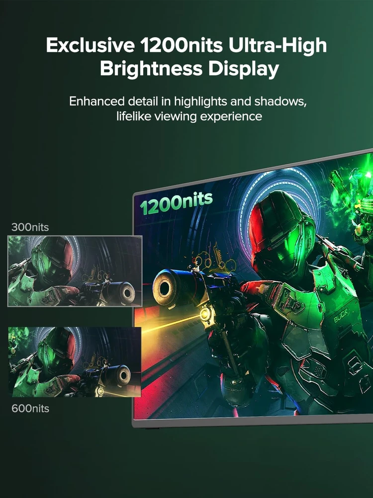 Newsoul nešiojamasis 16 col. 4K UHD IPS monitorius 1200 nitų 160T06