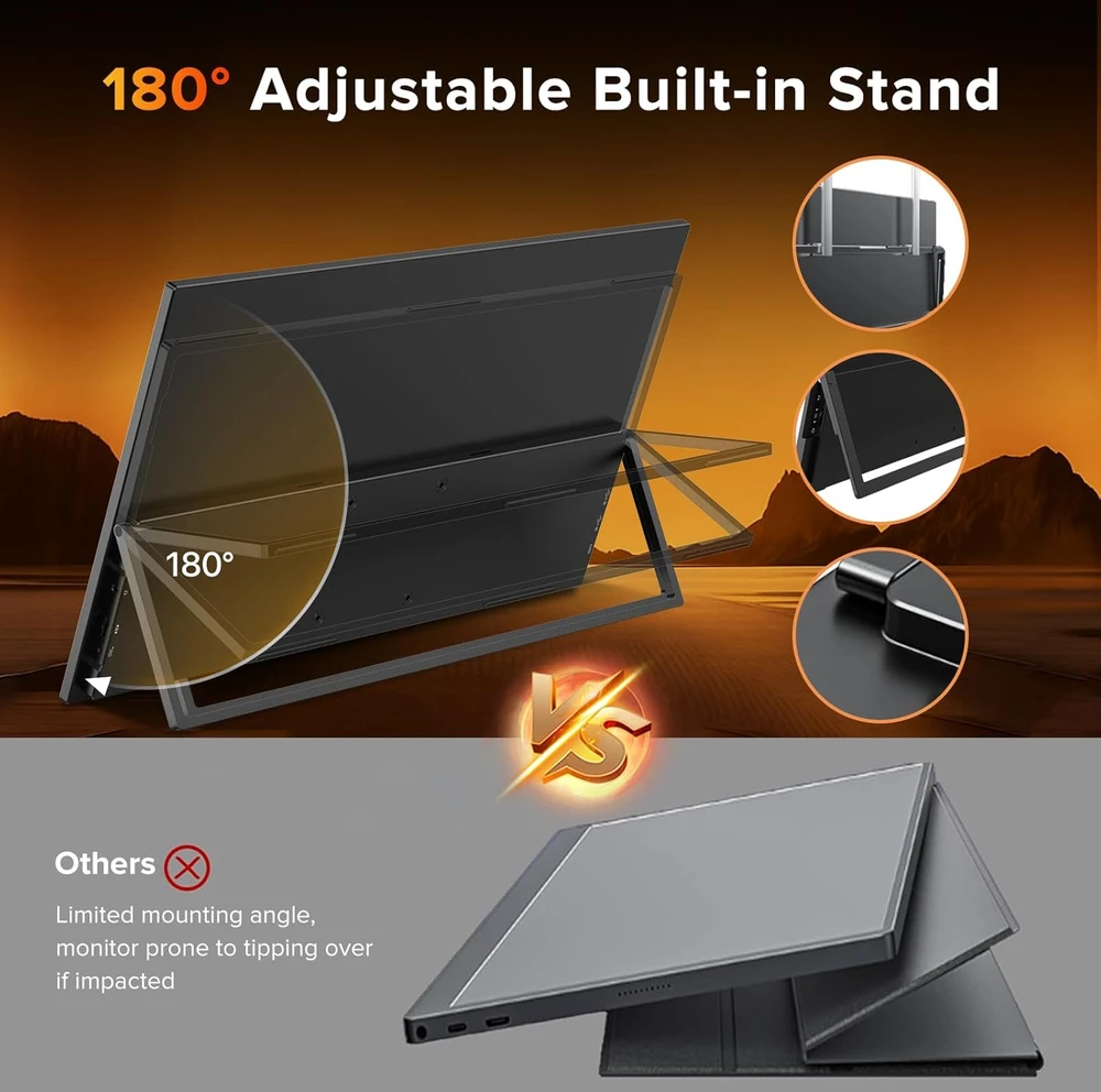 Newsoul nešiojamasis monitorius 18,5 col., Full HD, 120 Hz, IPS, USB-C ir HDMI, 185T08