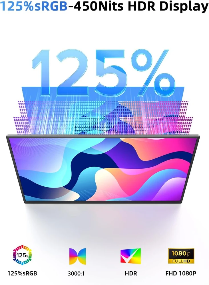Newsoul nešiojamasis žaidimų monitorius 21,5 col., QLED, Full HD, 100 Hz, 214J01