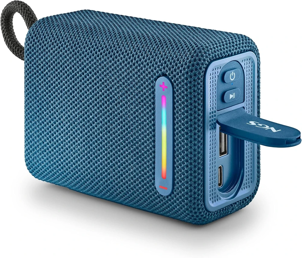 NGS Roller Furia 1 Mėlyna nešiojamoji Bluetooth kolonėlė, 15 W, IPX6, RGB