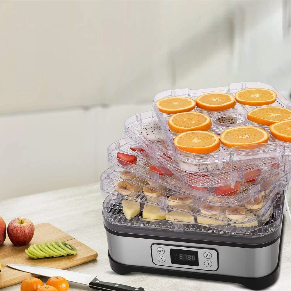 Nictemaw maisto džiovintuvė su LCD ekranu, 8 padėklai, laikmatis, 400 W, reguliuojama temperatūra