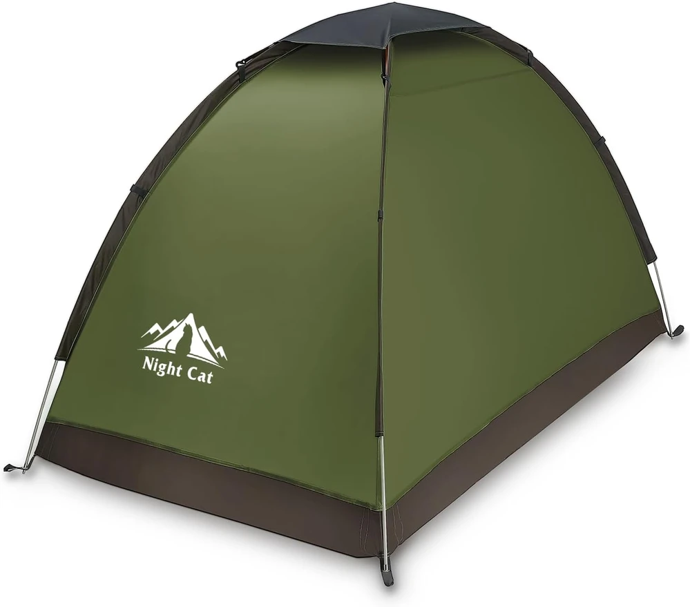 Night Cat kempingo palapinė 1–2 asmenims, lengva, vandeniui atspari, 2,2 x 1,2 m SG-TENT-ARMY