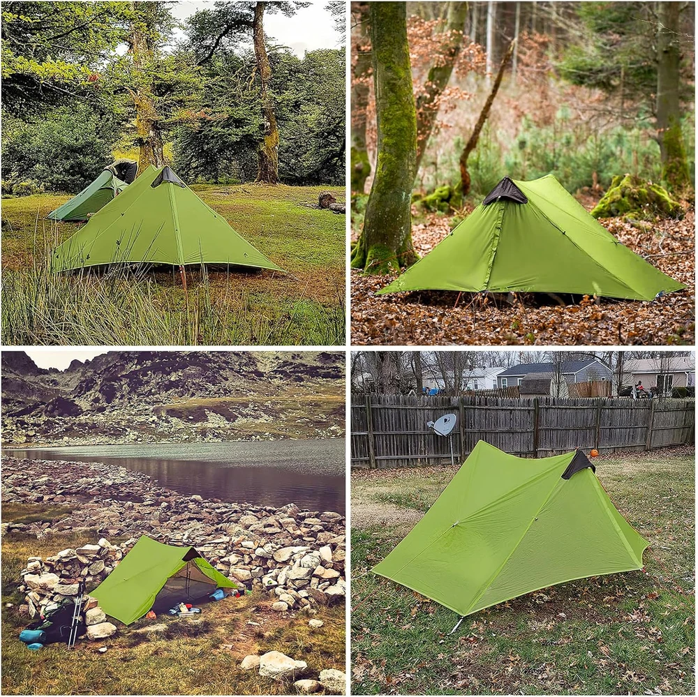 Night Cat lengva neperšlampama kempingo palapinė 2 asmenims, 4 sezonų, 2,2 x 1,3 x 1,2 m, ZP-U3
