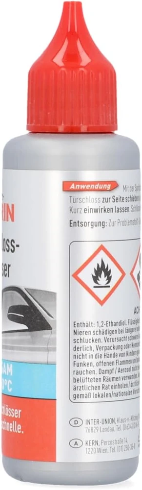 NIGRIN automobilinių durų spynelių atitirpiklis iki -50 °C, 50 ml, 118533