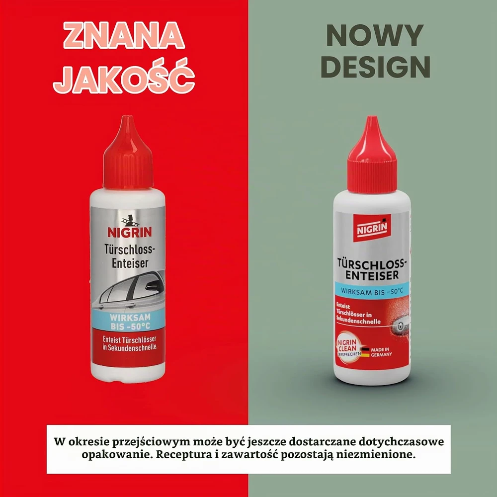 NIGRIN automobilinių durų spynelių atitirpiklis iki -50 °C, 50 ml, 118533
