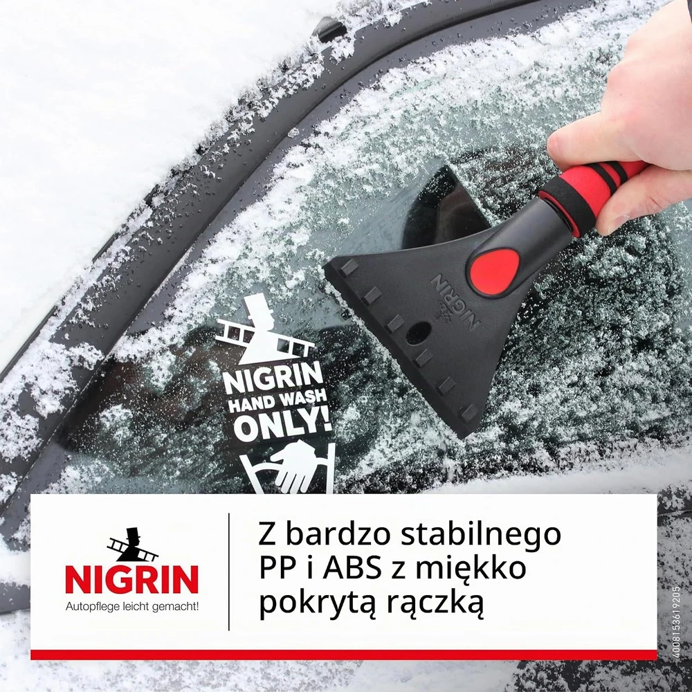 Nigrin automobilių stiklų ledo grandiklis 25 cm su ergonomiška rankena 6192
