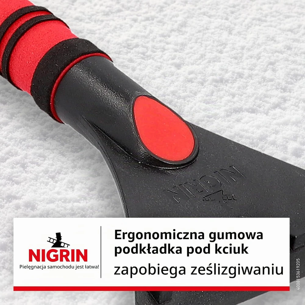 Nigrin automobilių stiklų ledo grandiklis 25 cm su ergonomiška rankena 6192