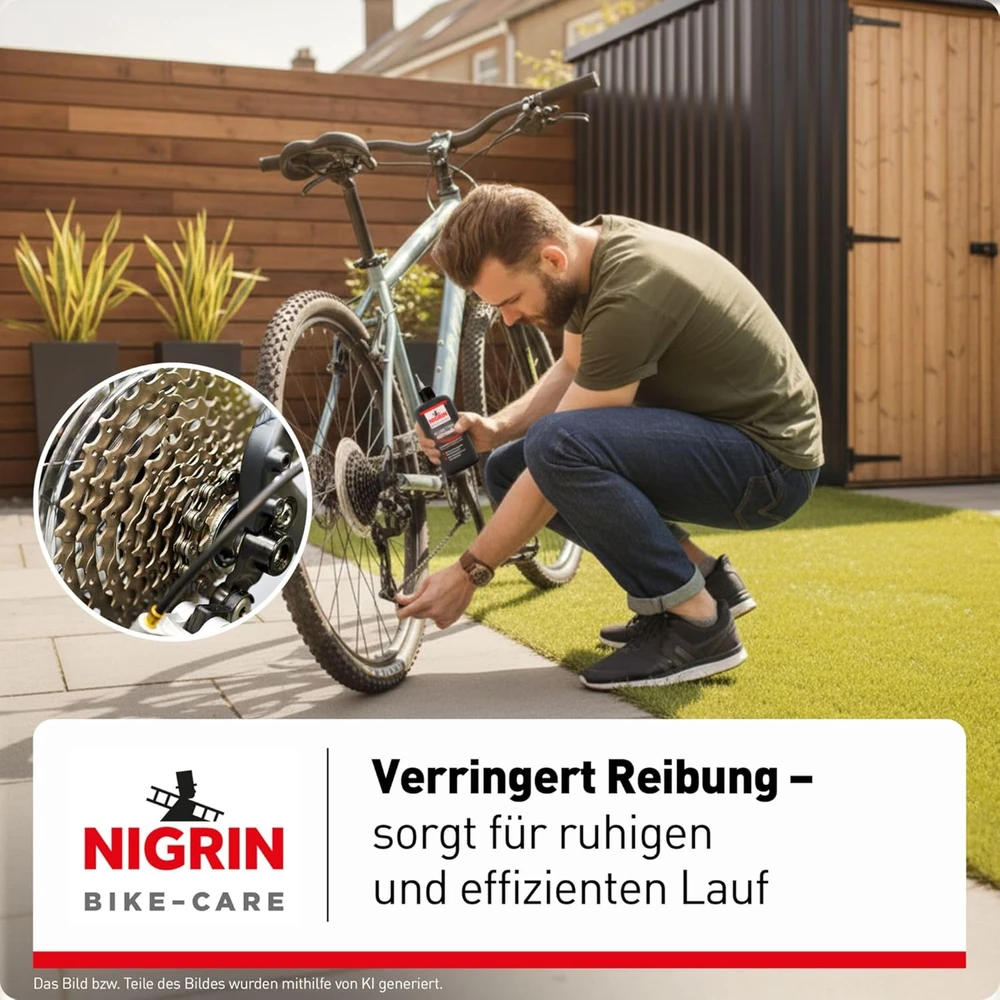 NIGRIN dviračių grandinės tepalas 100 ml 5W-30 50079