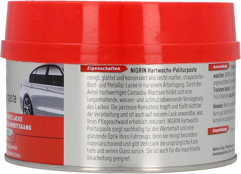 Nigrin kieto vaško poliravimo pasta su karnaubo vašku, 250 ml, 72943