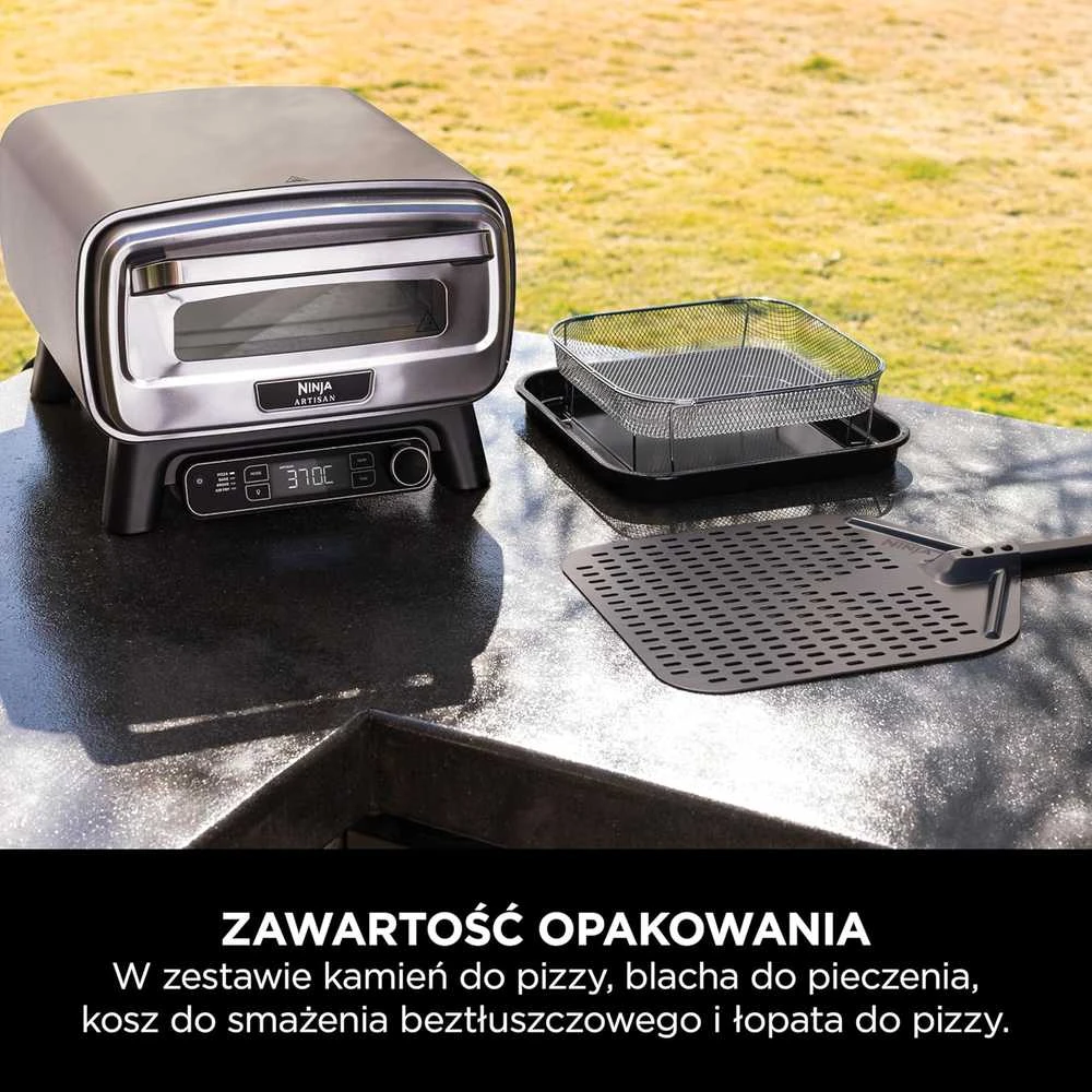Ninja elektrinė orkaitė picai ir karšto oro gruzdintuvė, 1760 W, 30 cm akmens komplektas, MO201EU