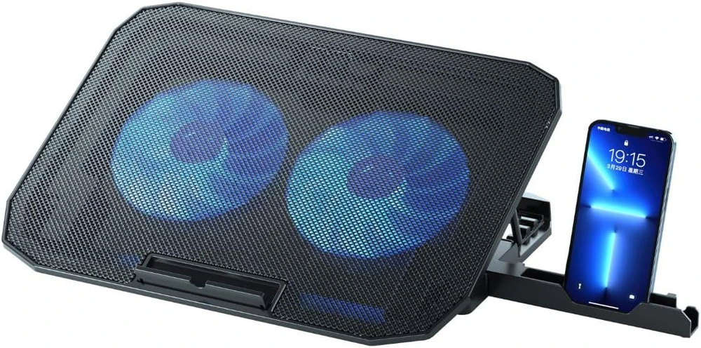 NK Laptopbase nešiojamojo kompiuterio aušinimo stovas, 12–17 col., 2 ventiliatoriai