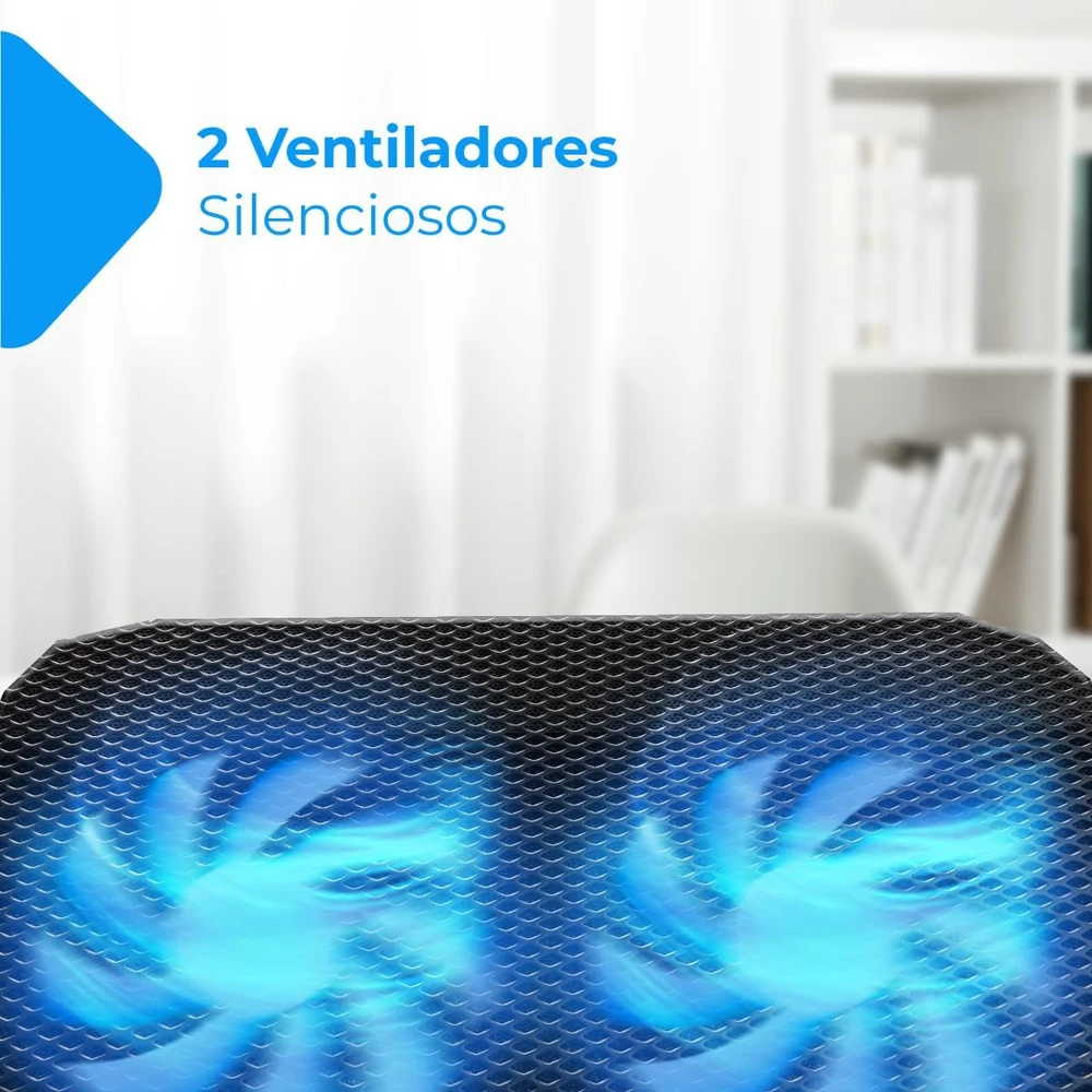NK Laptopbase nešiojamojo kompiuterio aušinimo stovas, 12–17 col., 2 ventiliatoriai