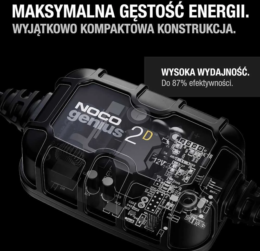 NOCO akumuliatoriaus įkroviklis 2A, 12V, su temperatūros kompensacija GENIUS2DEU