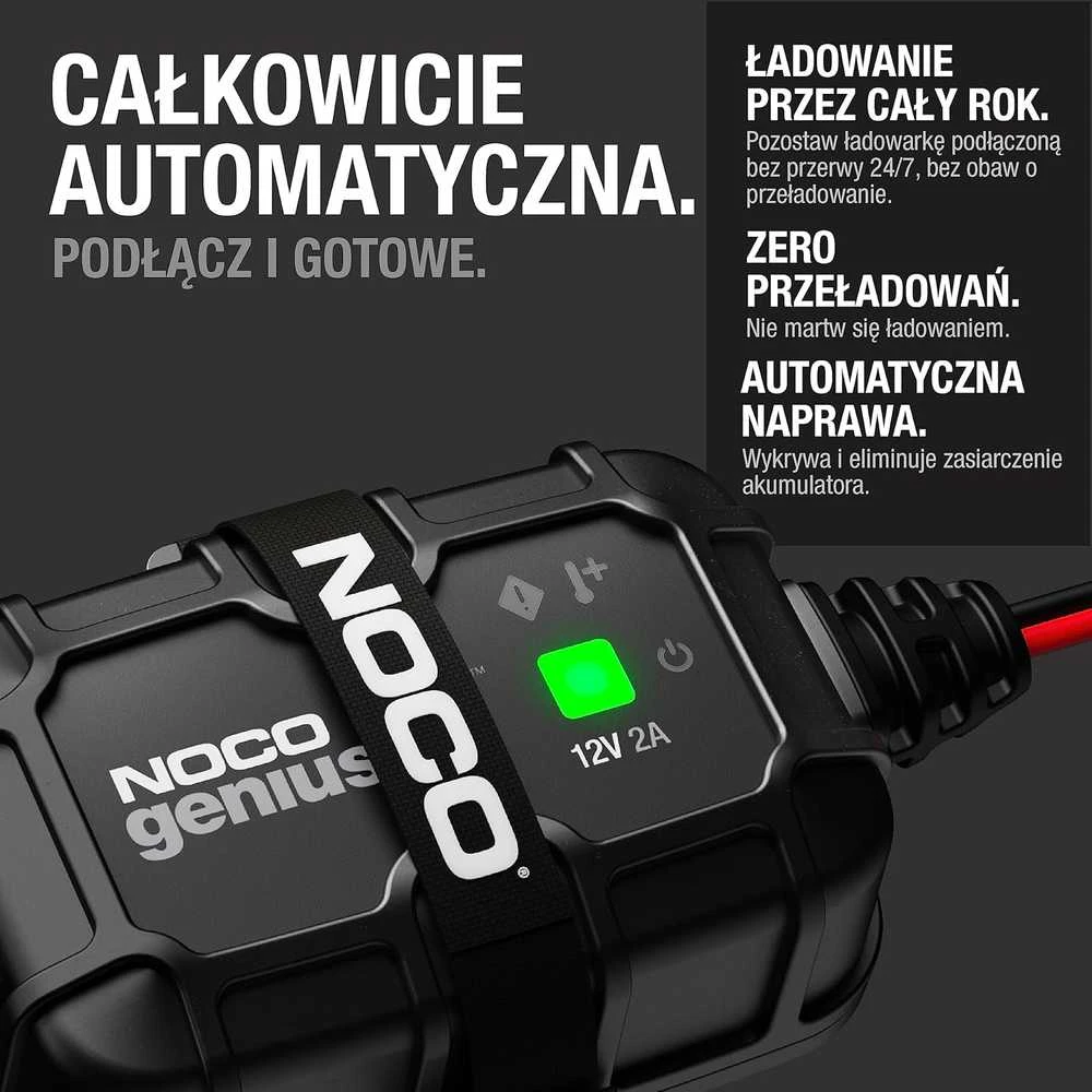 NOCO akumuliatoriaus įkroviklis 2A, 12V, su temperatūros kompensacija GENIUS2DEU