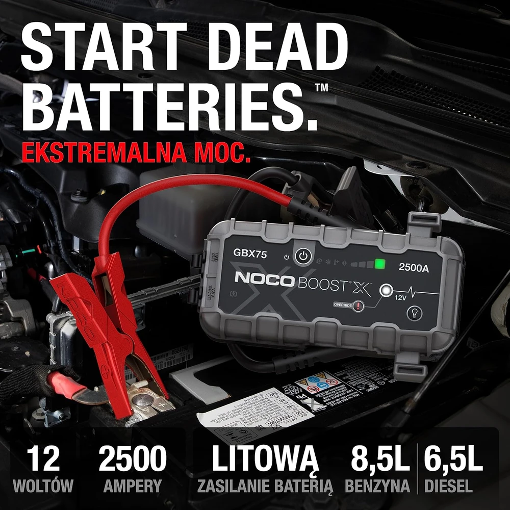 Automobilio Užvedimo Įrenginys - NOCO GBX75 2500A Benzininiams Varikliams iki 8.5L ir Dyzeliniams iki 6.5L