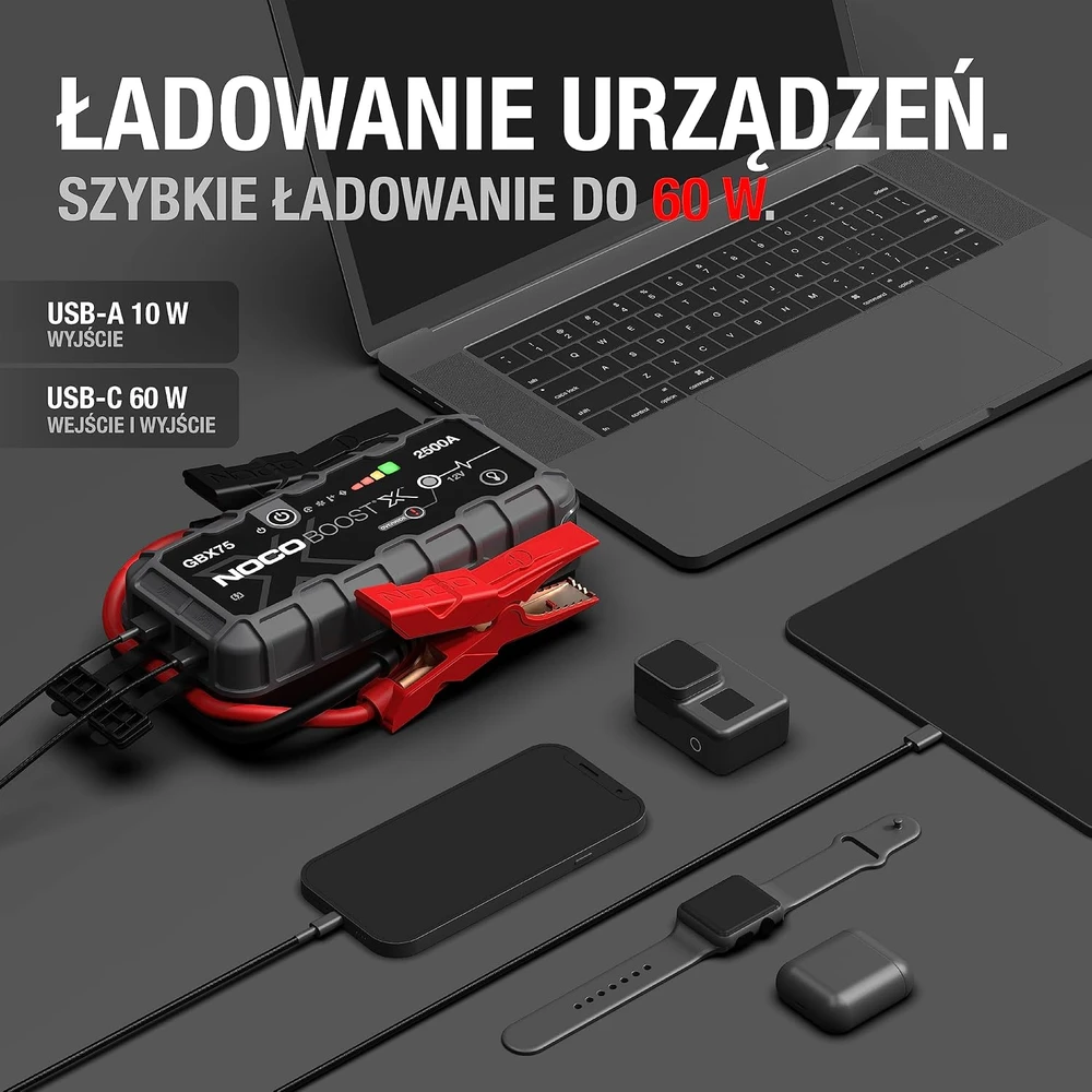 Automobilio Užvedimo Įrenginys - NOCO GBX75 2500A Benzininiams Varikliams iki 8.5L ir Dyzeliniams iki 6.5L