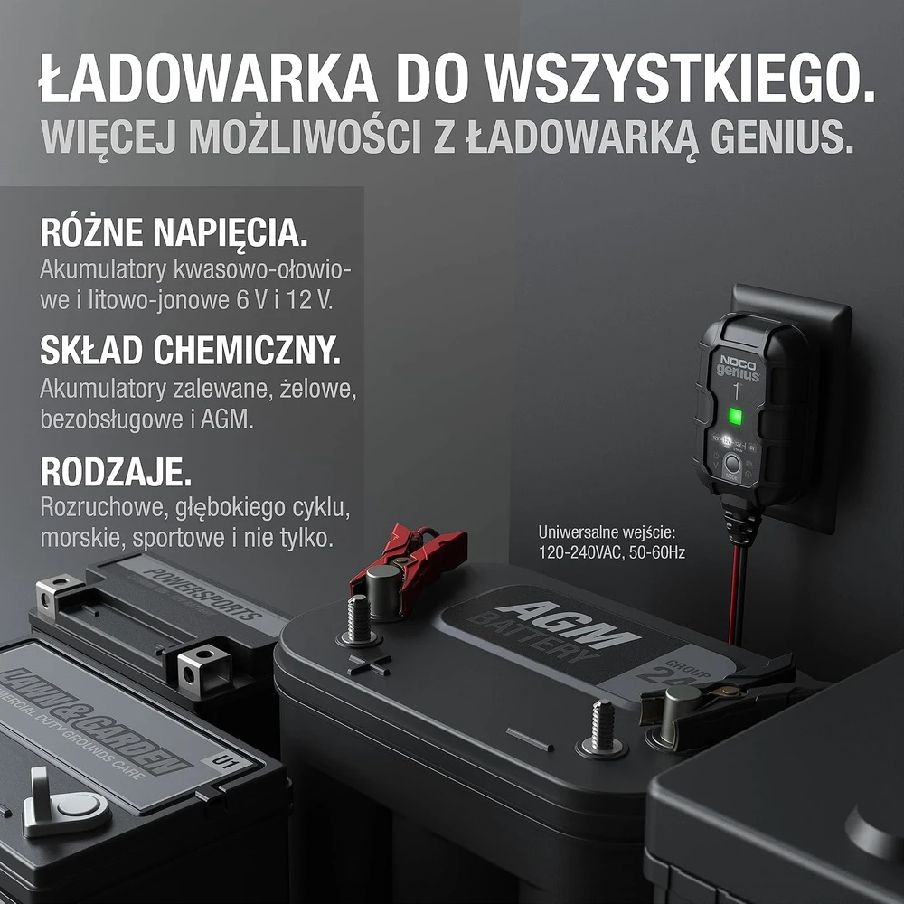 Noco GENIUS1EU 1A akumuliatoriaus įkroviklis