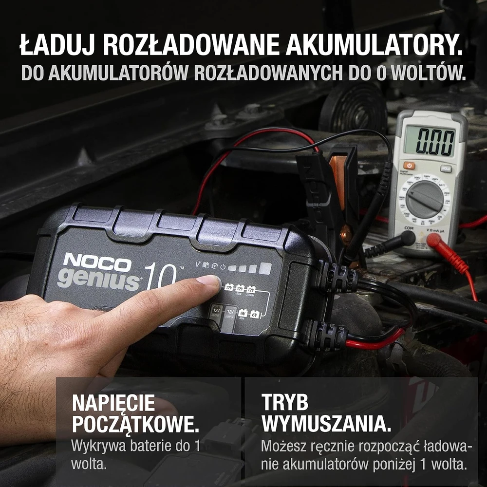 Akumuliatorių Įkroviklis - NOCO Genius10 EU 10A, 6V/12V su Priežiūros ir Nusierinimo Funkcija