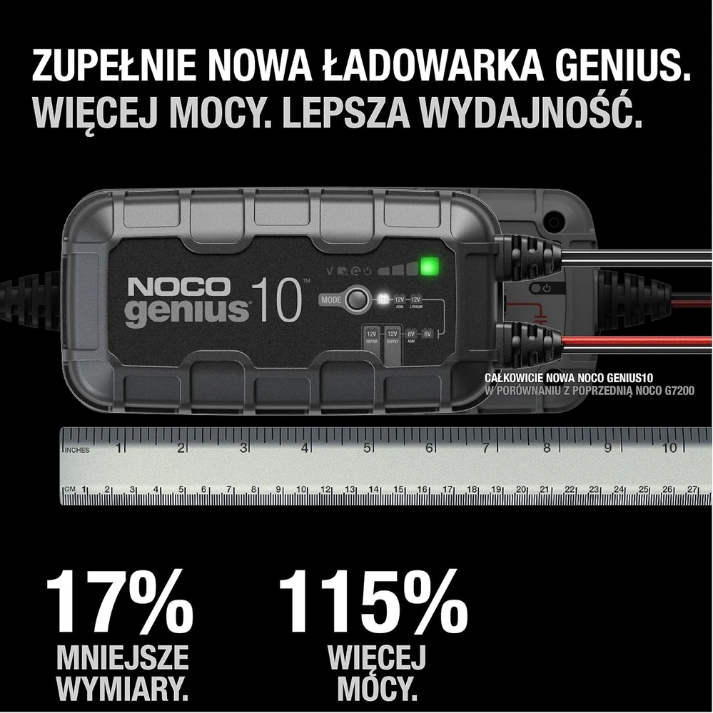 Akumuliatorių Įkroviklis - NOCO Genius10 EU 10A, 6V/12V su Priežiūros ir Nusierinimo Funkcija