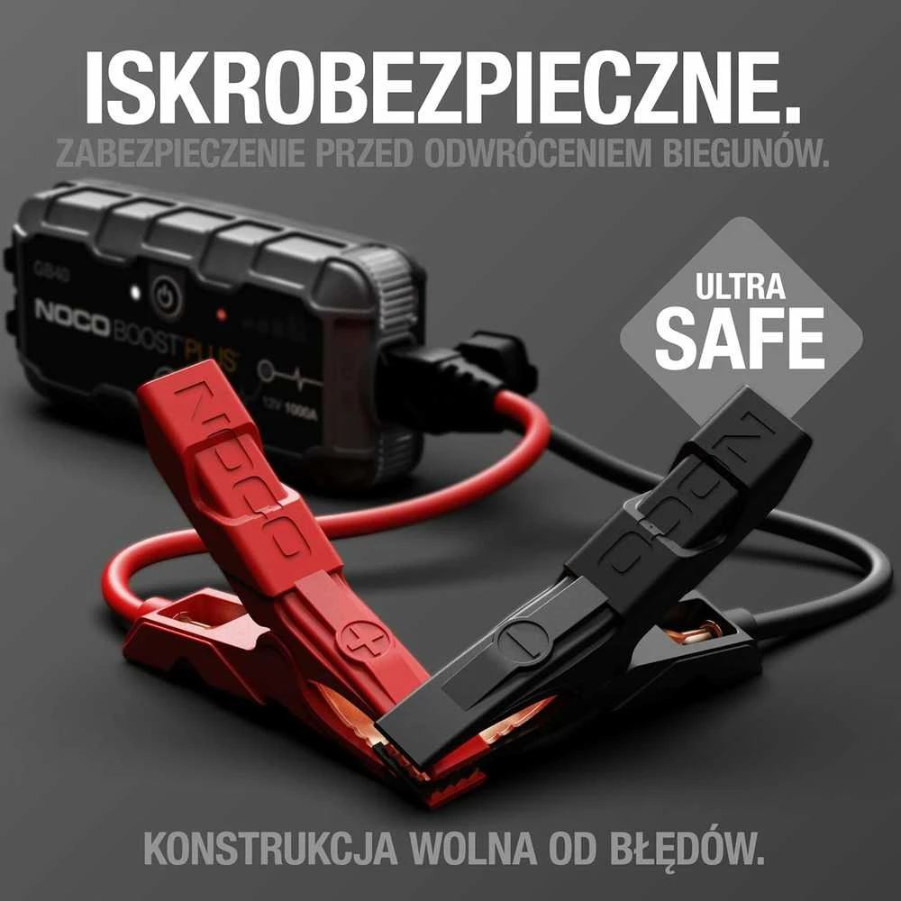 NOCO GB40 Boost 12V 1000A Jump Starter starteris su integruota 12V/USB baterija