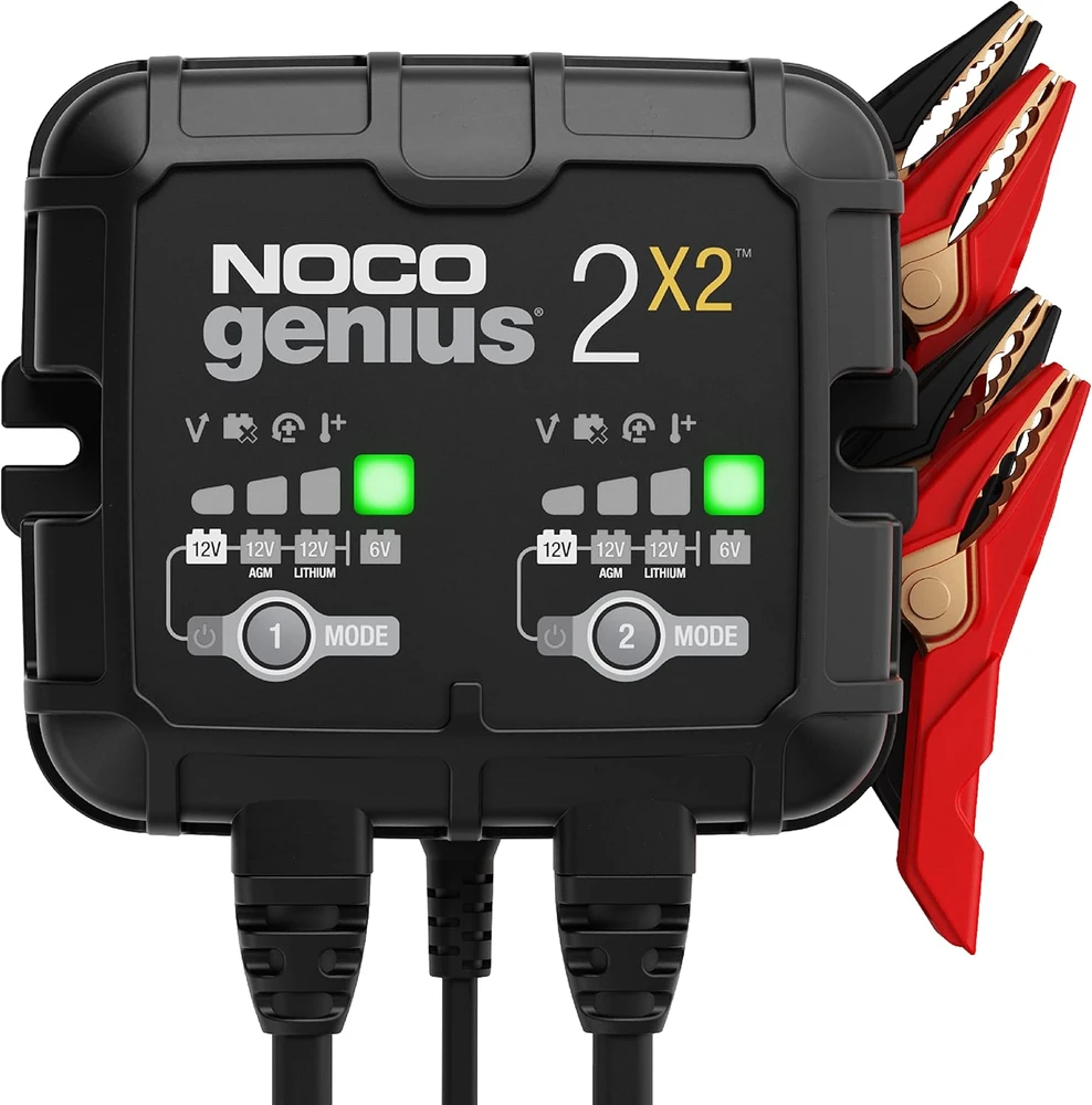 Noco GENIUS2X2 4A 2 bankų akumuliatorių įkroviklis