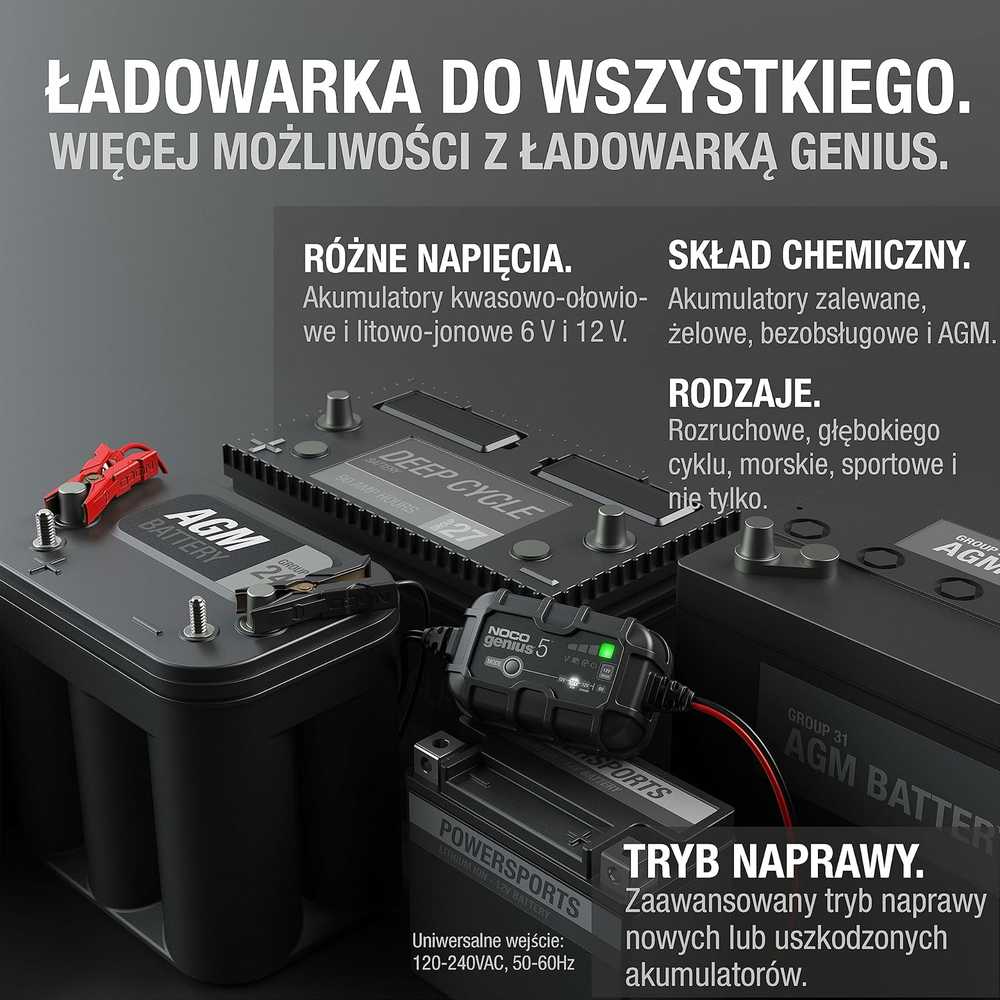NOCO GENIUS5EU Išmanusis baterijų įkroviklis