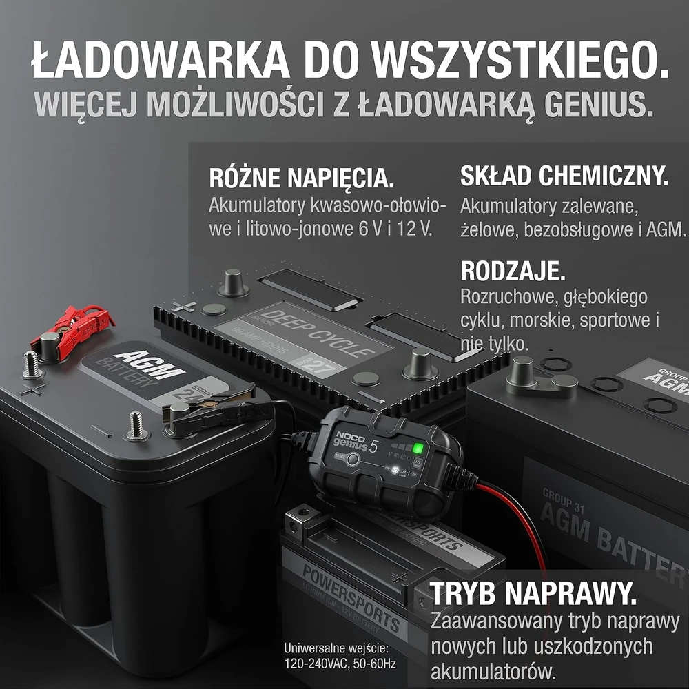 NOCO GENIUS5EU Išmanusis baterijų įkroviklis