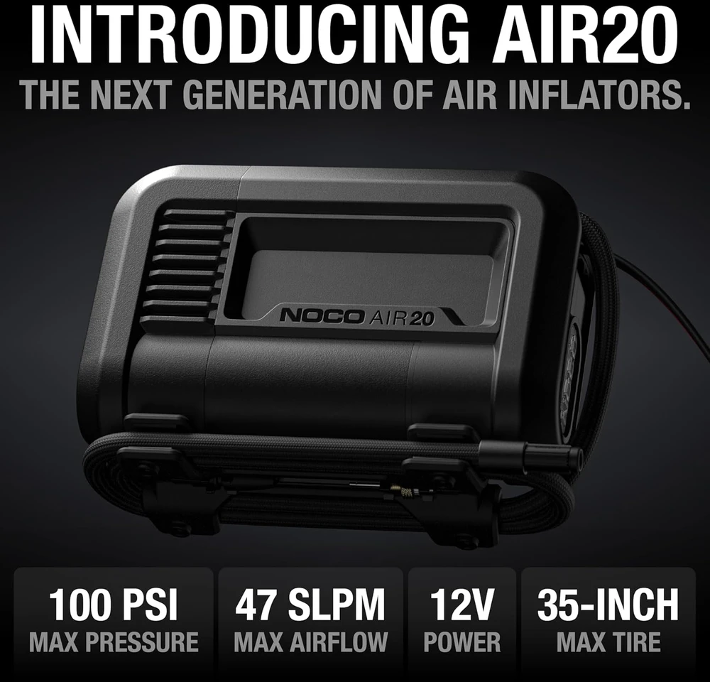 NOCO nešiojamas oro kompresorius padangoms 12 V 280 W 47 l/min AIR20
