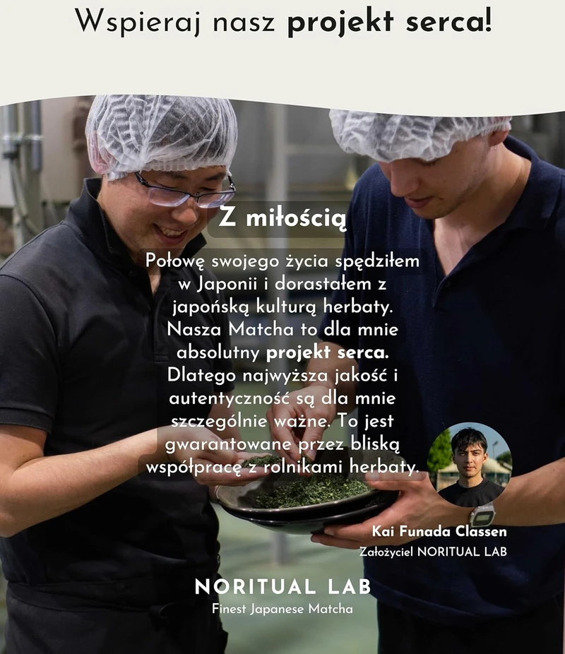 NORITUAL LAB ceremoninė žalioji „Matcha“ arbata milteliais, 40 g, iš Japonijos