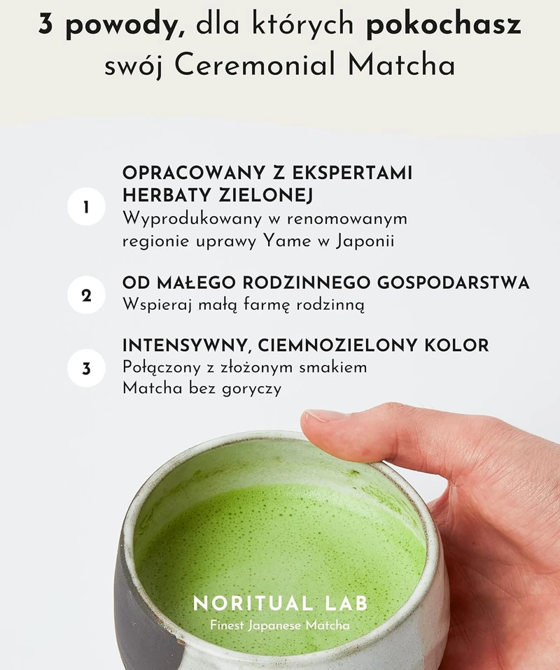 NORITUAL LAB ceremoninė žalioji „Matcha“ arbata milteliais, 40 g, iš Japonijos